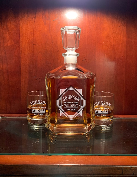Decantador de Whisky personalizado inauguraci/ón de la casa boda tama/ño 700ml parejas mujeres Gran regalo para hombres