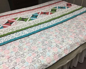 Quilted large lap quilt/throw