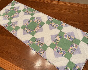 Handmade spring table runner