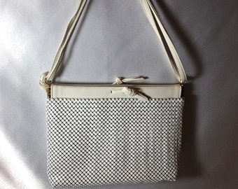 Vintage Whiting and Davis White Mesh Purse; whiting and davis; white mesh purse