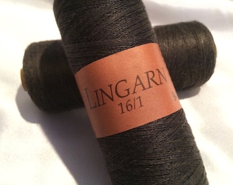 Hilo sueco de lino 16/1 – Klippans-Yllefabrik, 648-9 Carbón