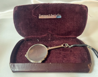 Gafas plegables lorgnette victorianas de plata de ley; lorgnette, gafas plegables, plata de ley, gafas