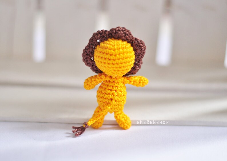 Crochet keychain Lion Amigurumi Keyring Little Lion Etsy