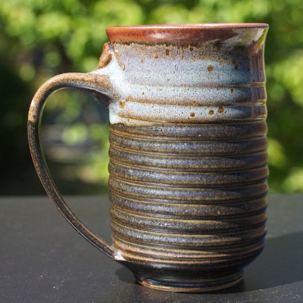 14 oz Mug with Red Rim Colorful, functional