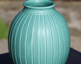 One of a kind Hand Carved 7 inch vase.Beveled Pattern