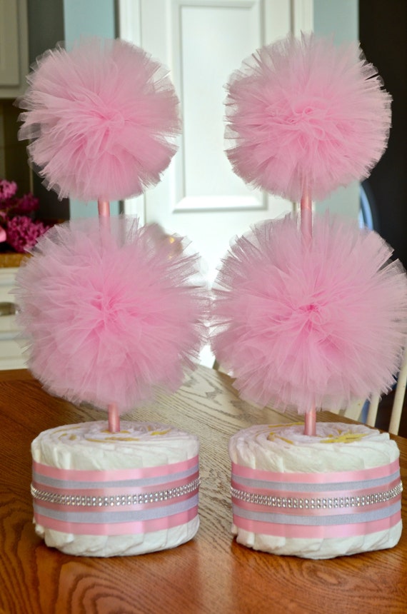 Unique Baby Shower Centerpieces or Decorations Tulle Unique Baby Shower Centerpieces or Decorations Tulle