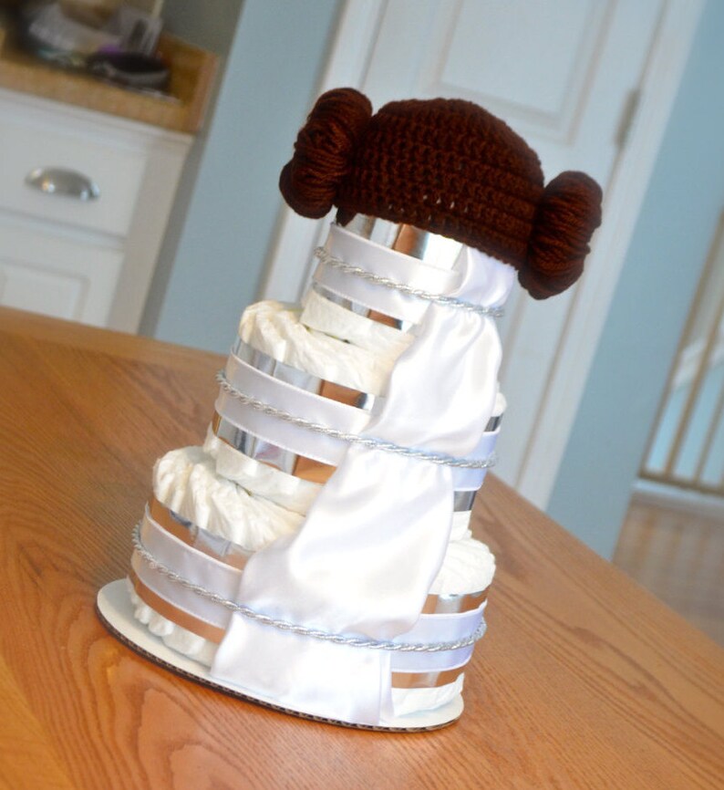Star Wars Inspired Baby Shower Princess Leia Diaper Cake Etsy