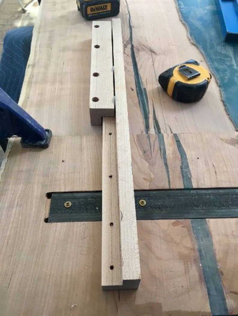 Live Edge Epoxy River Cherry Dining Table With Extensions and Matching Bench