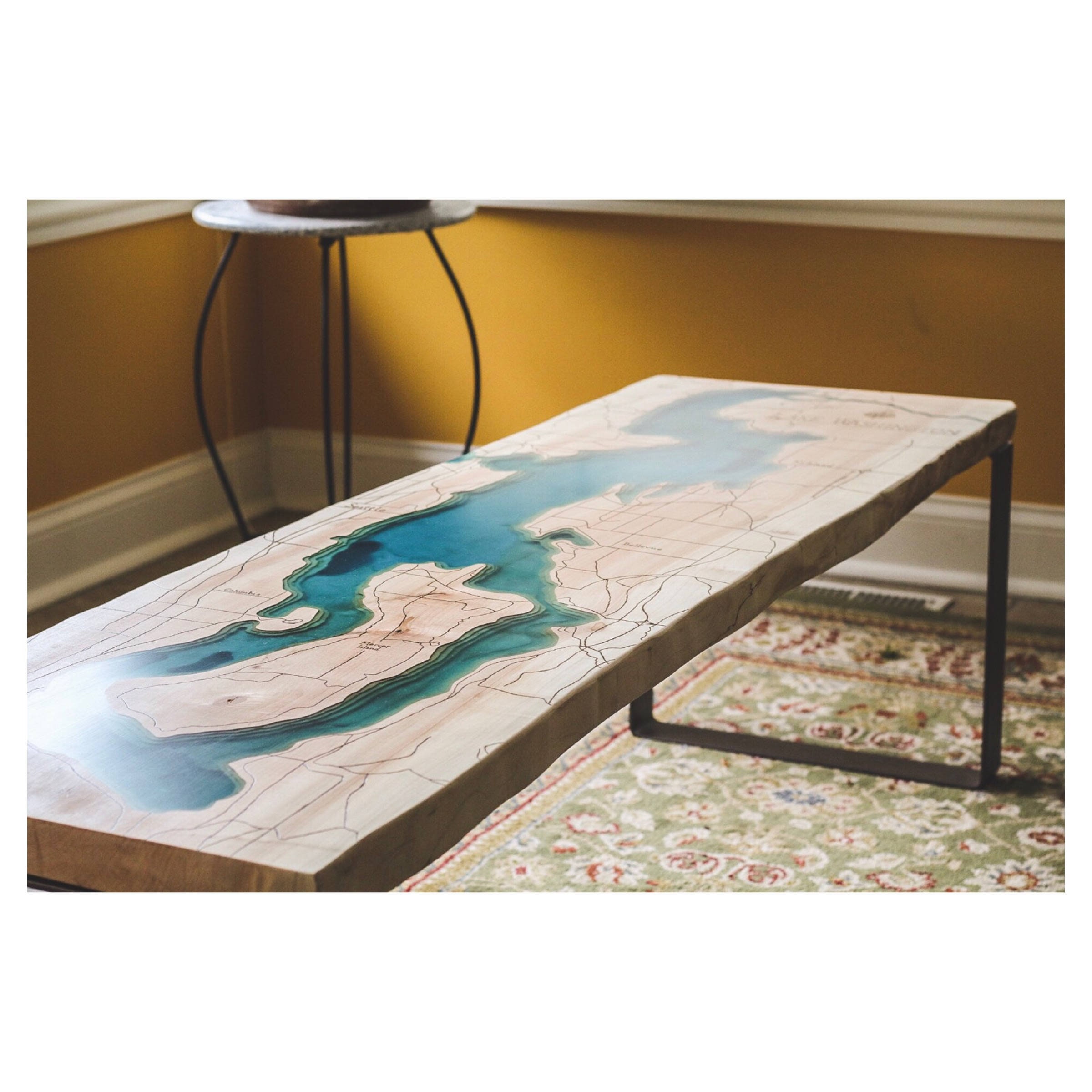 Live Edge Epoxy River Spalted Maple Coffee Table With Wood Etsy UK