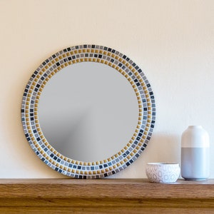 Mosaic Mirror in Yellow & Grey Marble