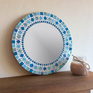 Mosaic Wall Mirror / Bathroom Mirror / Round Mirror