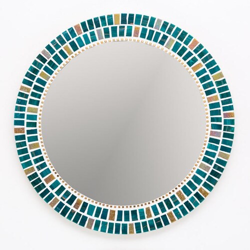Mosaic Wall Mirror / Round Mirror / Bathroom Mirror / Mosaic Etsy