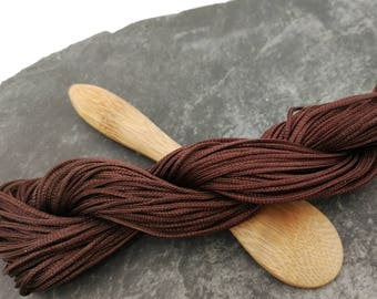 Brown cordellete, 1 mm Shamballa macramé cord nylon cord