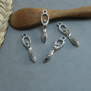 Mother Goddess Pendant Spiral of Life Symbol, 29x7 mm