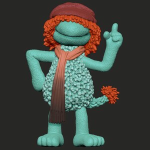 Vintage Fraggle Rock Boober 3D Print Stl File Model Color Figurine - Etsy