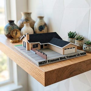 Custom House Building Portrait - Miniature home,  Replica, Architecture Model, Housewarming Gift– Personalized