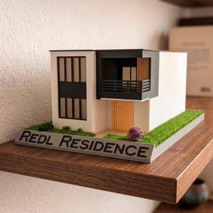 Husmodell, 3D-utskriven arkitektonisk miniatyrkopia