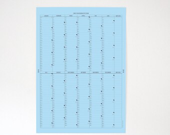 The A2 wall calendar 2018/Blue