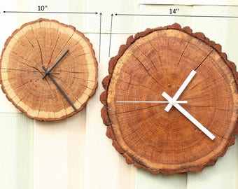 wall clocks wooden etsy