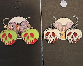 Evil Queen Poison Apple Dangle Earrings Choice