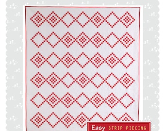 Red Stamp Quilt Pattern