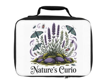 Nature's Curio Lunch Bag - Eco-Friendly, Stylish Insulated Tote for Work, School, Picnic Essentials, Nature Lovers