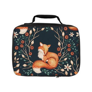 Charming Fox Lunch Bag Eco-Friendly Insulated Food Carrier, Perfect for Picnics, Back to School, or Everyday Use, school lunch