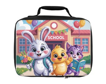 Cute Animal Lunch Bag, Reusable Kids Lunch Box