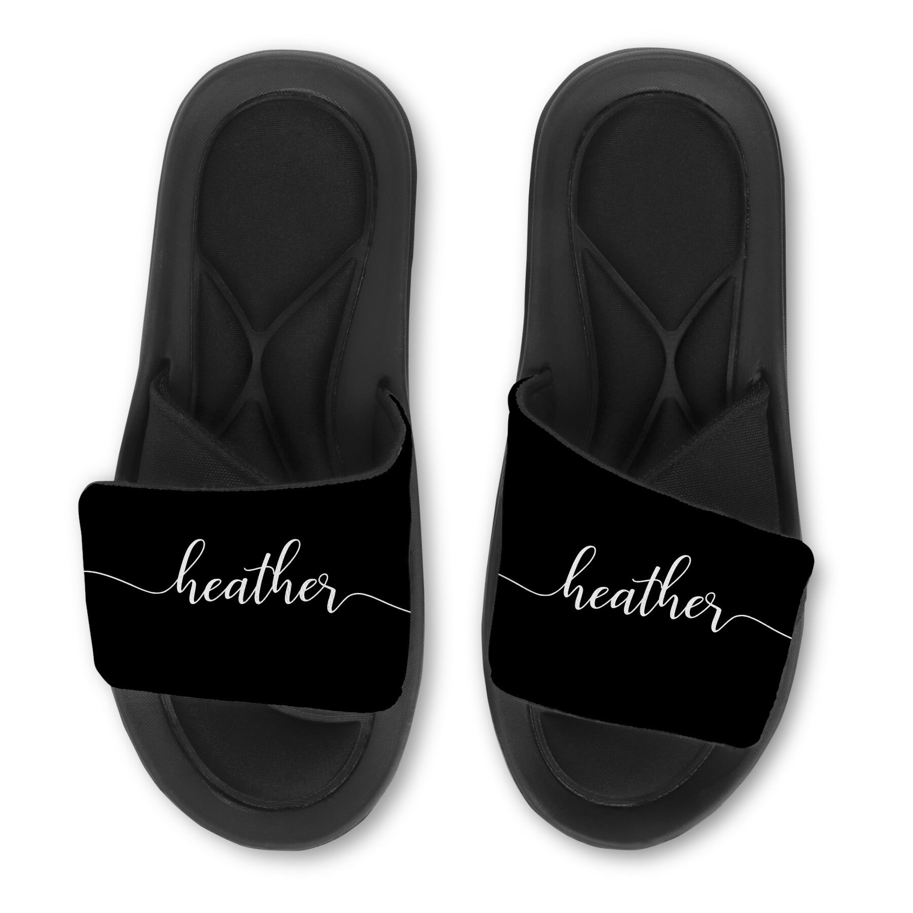 black floral slip on shoes