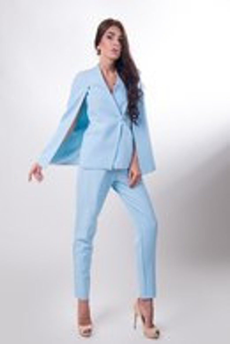 Blue cape Blue suit blue pants Blue Jacket. Etsy