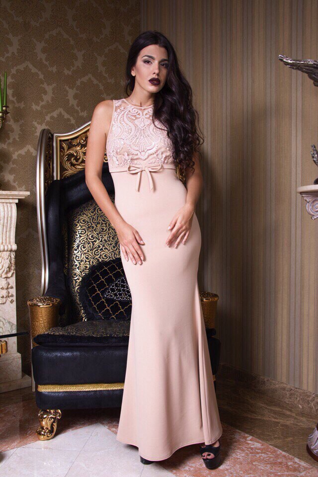 Bridal Blush Pink Dress Cocktail dress Prom dress Lace maxi Etsy