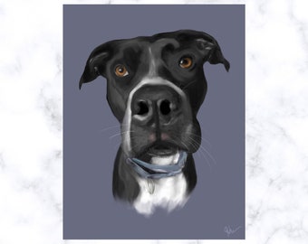 Retrato digital personalizado de mascotas - Ilustración de retrato de mascota - Retrato digital de mascota - Arte imprimible - Diseño de mascota personalizado ∙ Arte personalizado para mascotas