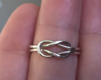 Infinity Ring/Handmade Love Knot Ring./Promise Ring/Girlfriend Gift/Handmade Friendship Ring/Free Shipping in the US.