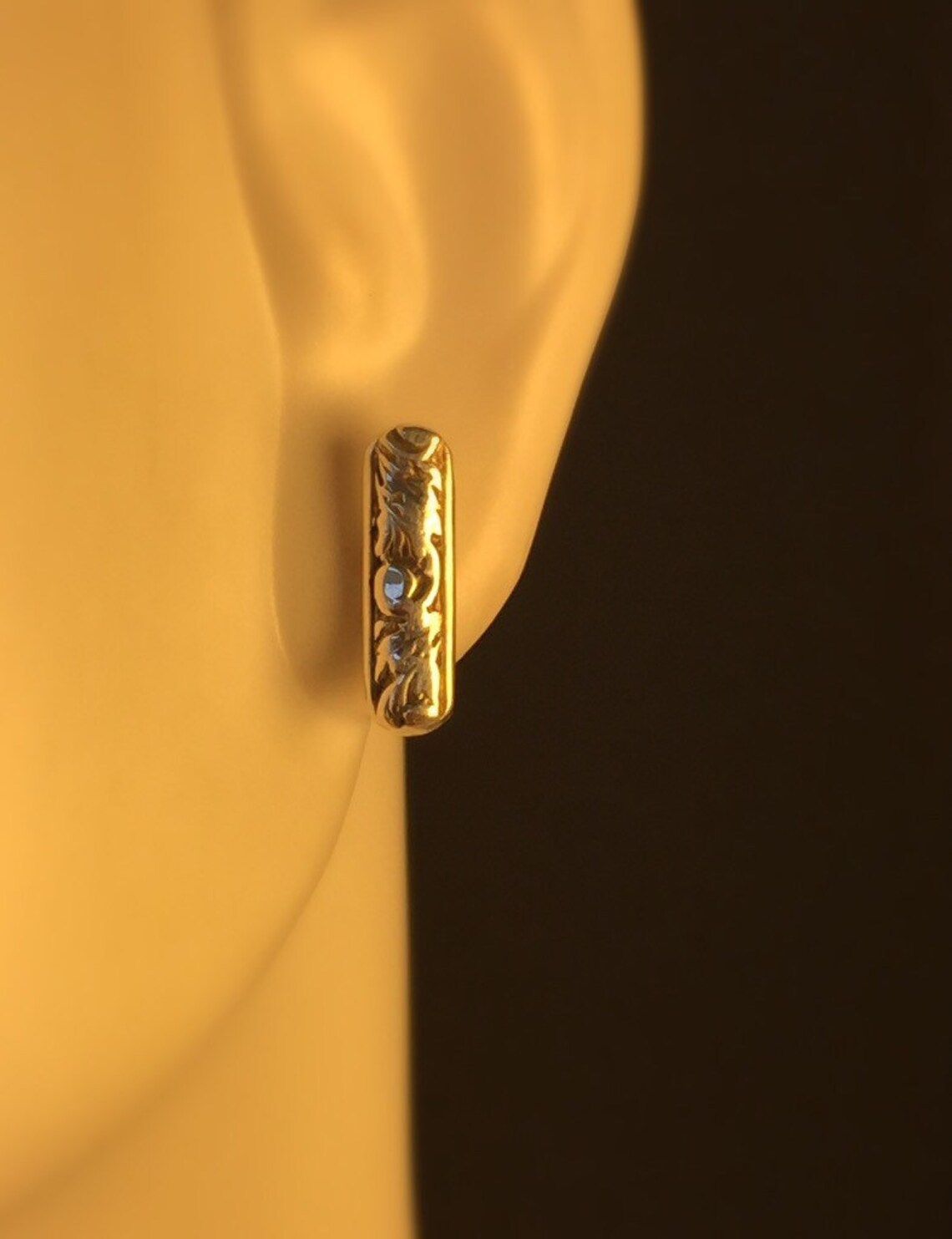 Silver Bar Earrings./silver Bar Stud Earrings./free Shipping Etsy