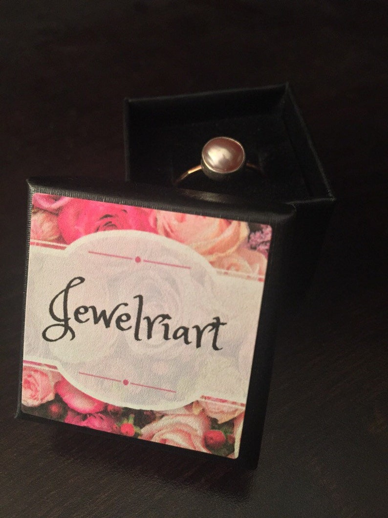 Rosegold Pearl RingRosegold Skinny Pearl RingPink Pearl RingSolitare Pearl RingBaroque Pearl RingFree US Ship.