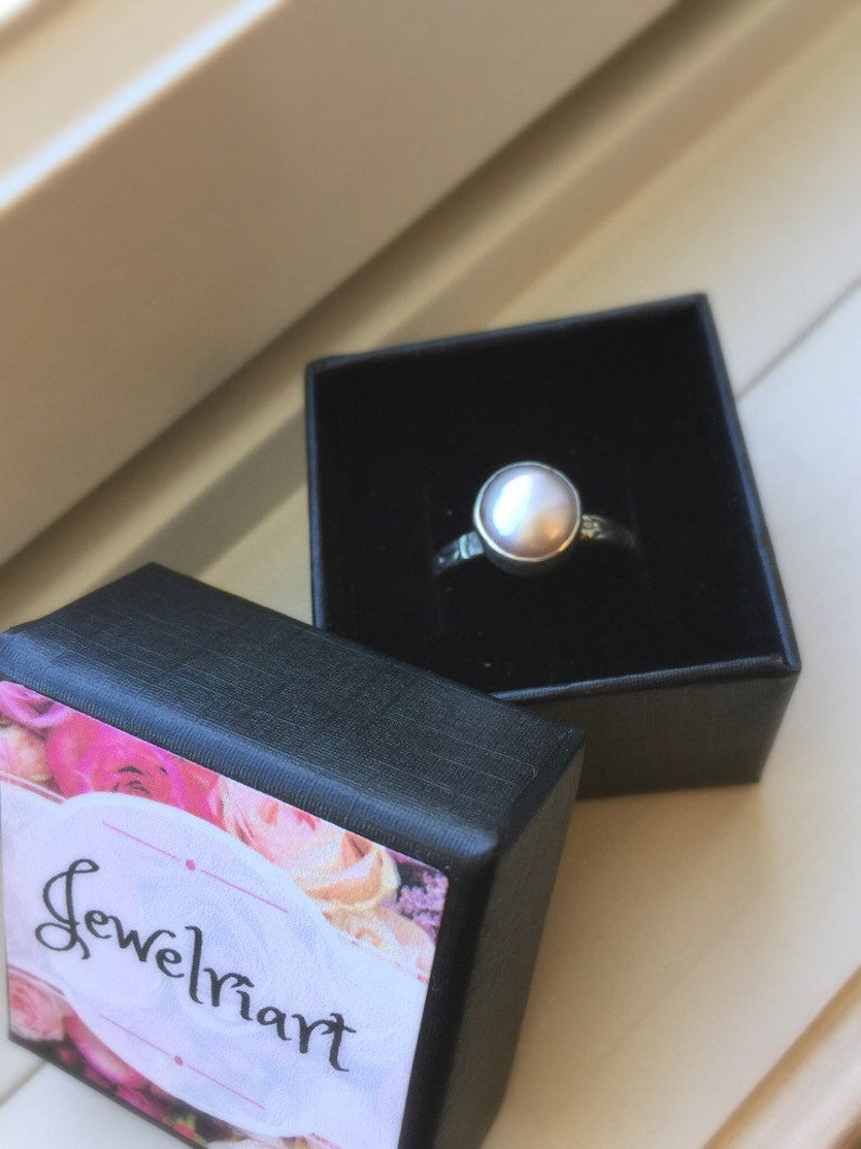 Blush Gold Pearl RingPink Pearl RingSolitare Pearl RingBlush Pearl Sterling Silver Statement Ring.Baroque Pearl RingJune/'s Birthstone