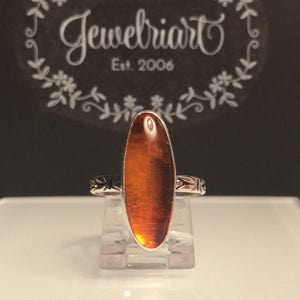 Amber Ring/Natural Baltic Amber Ring/Cognac Amber Ring/Unique Amber Ring/Handcrafted Amber Silver Ring/Custom Sizes/Girlfriend Gift/ Free US