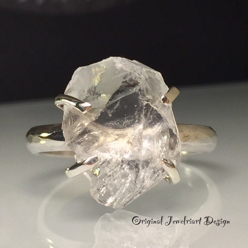 Raw Crystal Ring/Raw Freeform Natural Crystal Ring/Healing Etsy