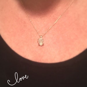 Handmade Raw Diamond Necklace./Rough Diamond and Goldfilled Diamond Necklace./Free Shipping in the US.