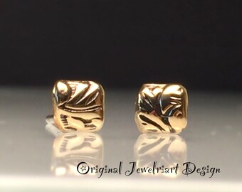 Gold Bar Earrings/Handmade Gold Earring./Tiny Goldfilled Minimalist Earring./Free Shipping in the US.