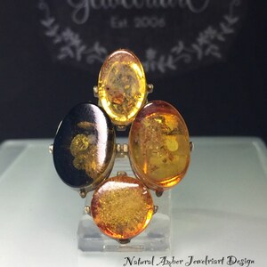 Natural Amber Ring/Unique Amber Ring/Artisan Amber Ring/One of a Kind Amber Ring/Modern Amber Ring/Large Organic Amber Ring/Free US Ship.