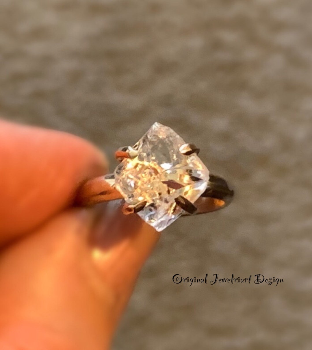 Raw 14k Gold Herkimer Diamond Rough Uncut Herkimer
