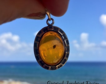 Collier d'ambre naturel/Collier d'ambre artisanal/Collier d'ambre véritable/Grand pendentif d'ambre/Pendentif d'ambre ovale/Livraison gratuite aux États-Unis.