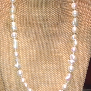 Pearl Necklace/Unique Pearl Necklace/Free US Ship.