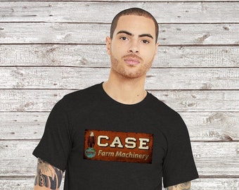 Camiseta personalizada con el logo antiguo y desgastado del tractor JI Case. ¡Diseño exclusivo!