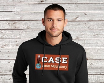 Sudadera con capucha y logotipo personalizado con letrero antiguo de tractor JI Case ¡Totalmente autorizada!
