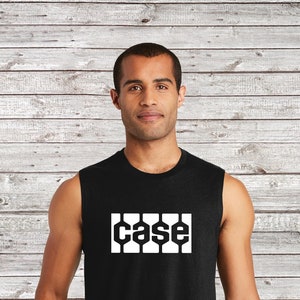 JI Case Tractor Muscle Tank Tread Logo Licensed T-Shirt, Classic Tractor Lovers