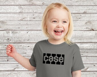 Camiseta unisex con logo de tractor negro para niños pequeños de JI Case. Totalmente autorizada. ¡Excelente regalo!