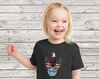 Camiseta infantil con logotipo personalizado de JI Case Tractor Old Abe Eagle. ¡Diseño exclusivo con licencia!