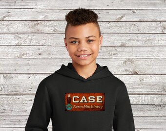 Sudadera con capucha unisex con logotipo personalizado desgastado y letrero antiguo para jóvenes de JI Case Tractor ¡Totalmente autorizada!